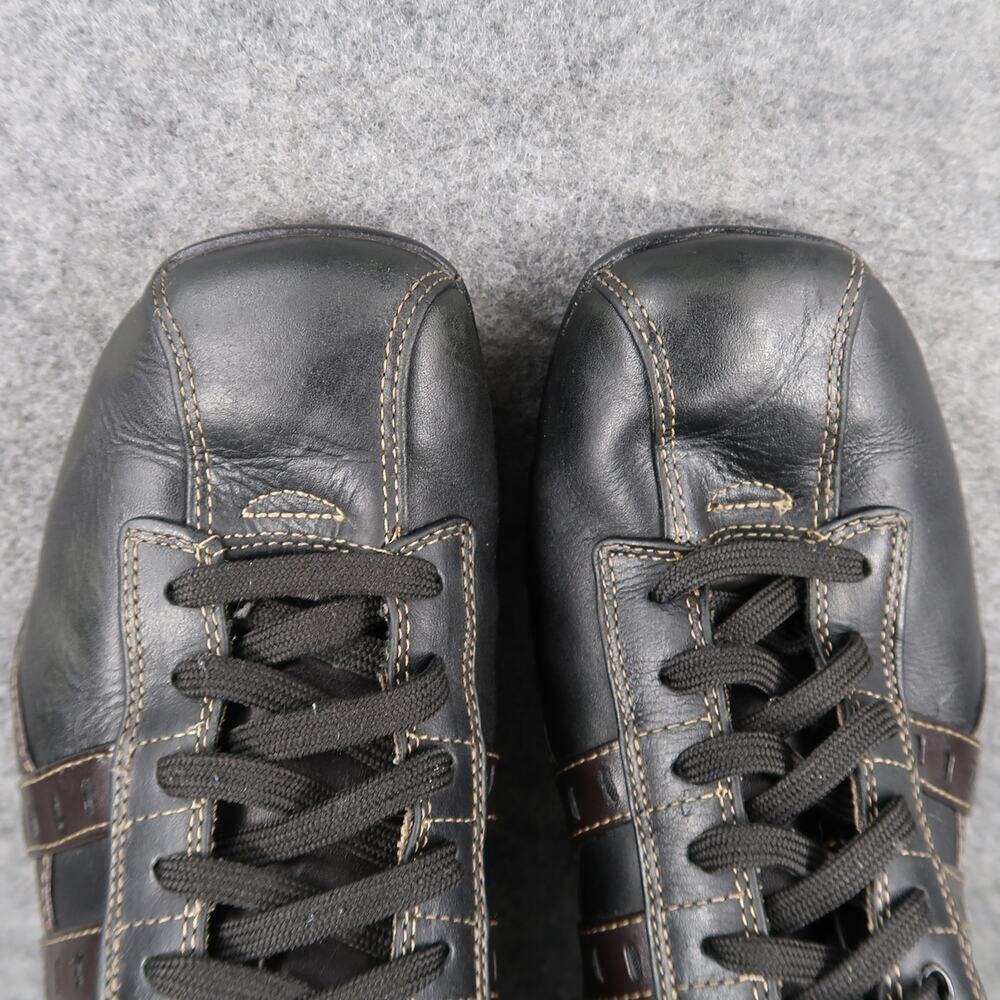 Skechers Shoes Mens 8 City Walk Sneakers Casual Leather Lifestyle Lace Up Black - Picture 7 of 14